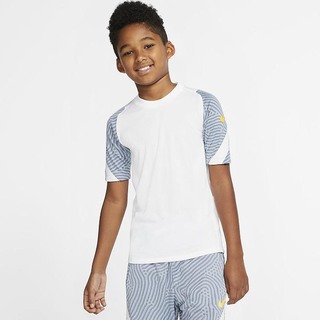 Top Nike Breathe Strike Maneca Scurta Football Fete Albi Obsidienne Albastri Portocalii | OENF-65709